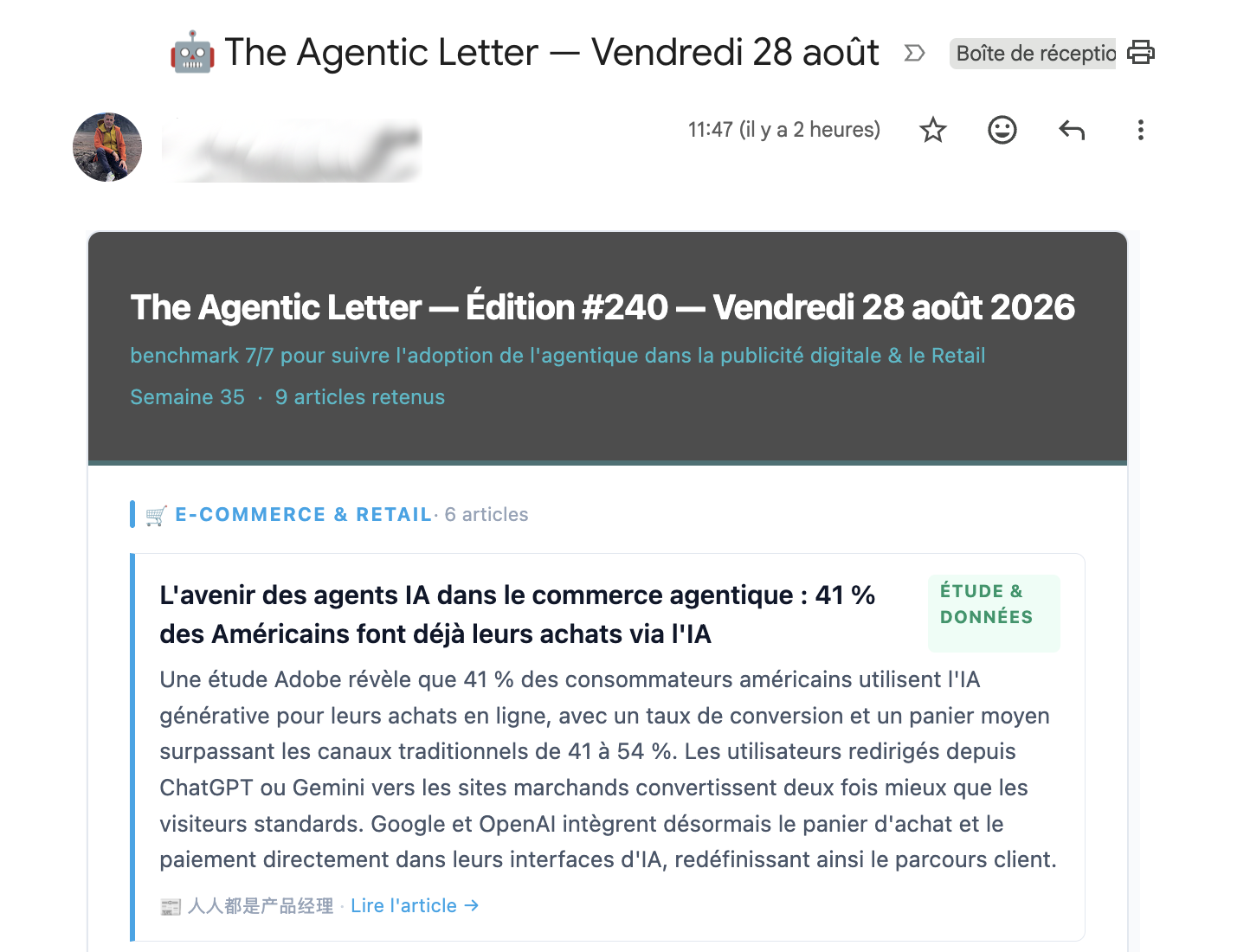 Aperçu d'une édition du Daily